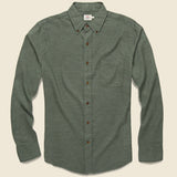Melange Oxford Shirt - Spruce - Faherty - STAG Provisions - Tops - L/S Woven - Solid