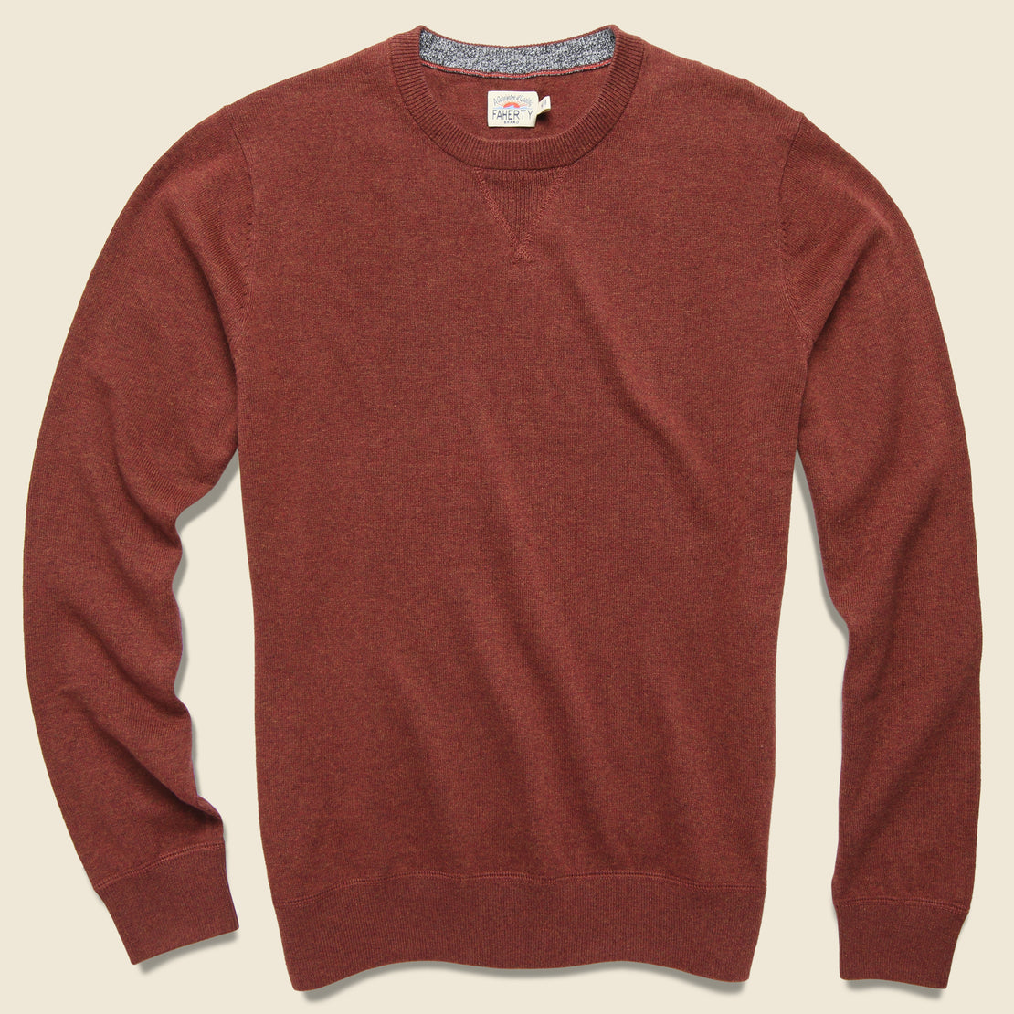 Faherty Sconset Crew Sweater - Autumn Rust