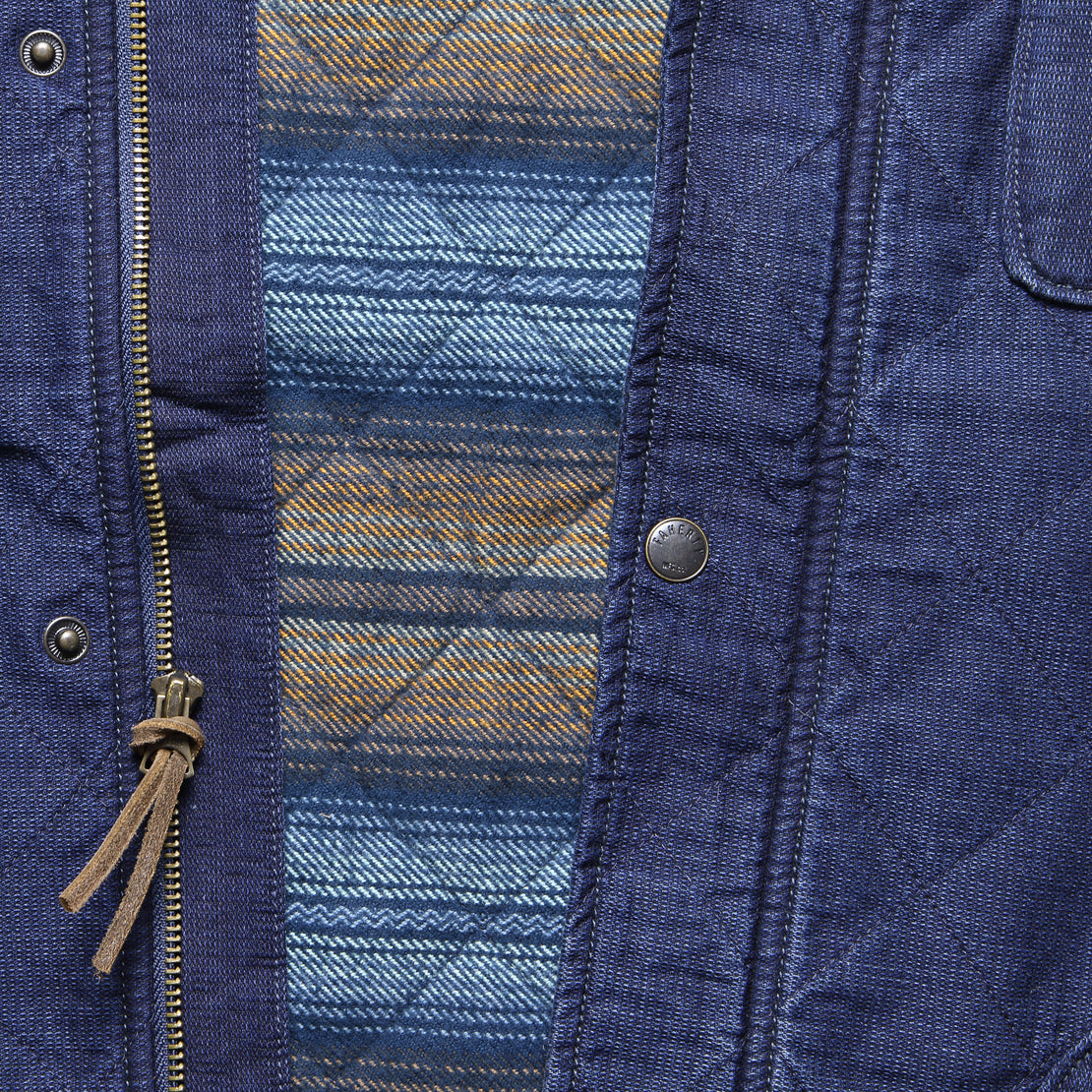 Quilted Barn Coat - Indigo - Faherty - STAG Provisions - Outerwear - Coat / Jacket
