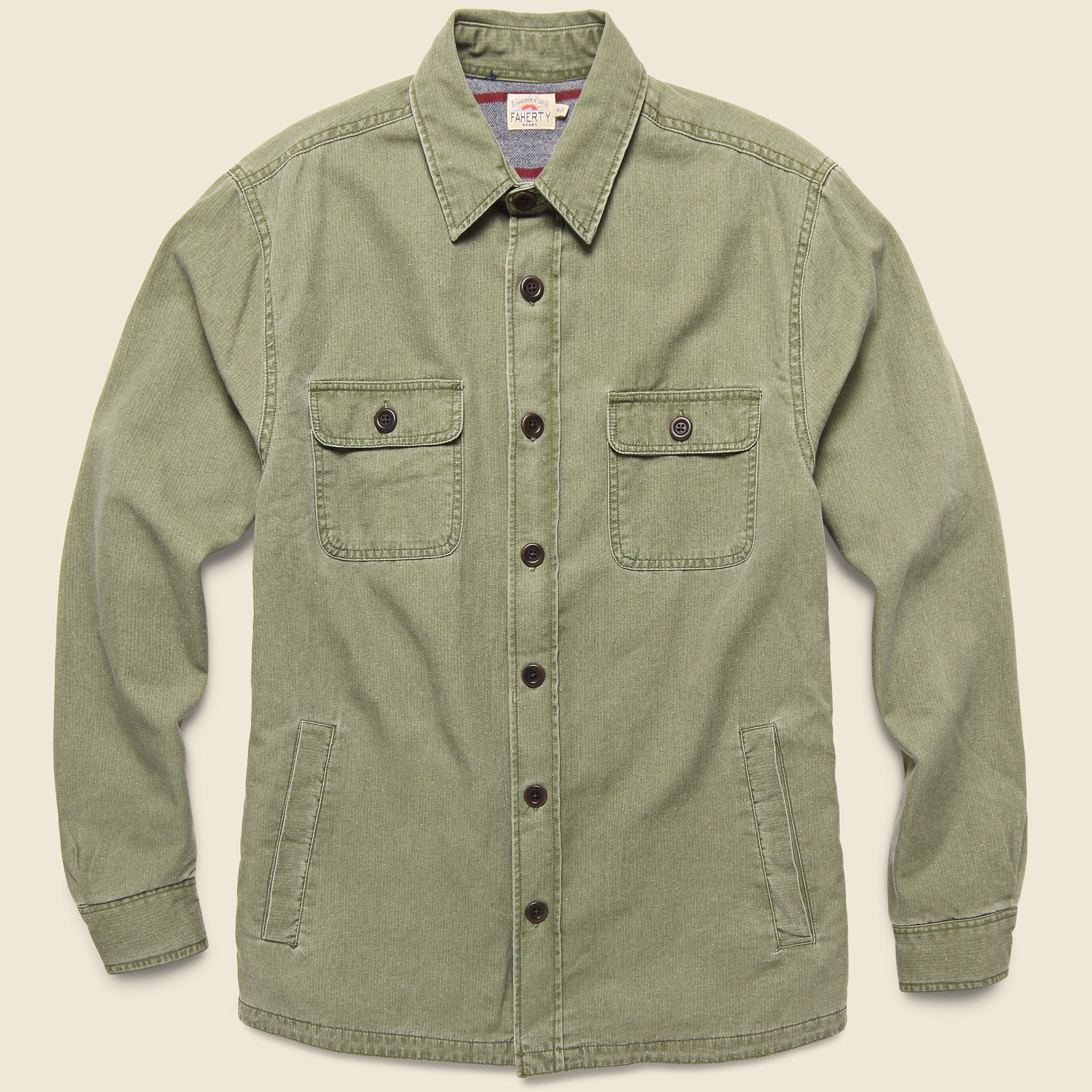 Blanket Lined CPO Shirt Jacket - Olive - Faherty - STAG Provisions - Outerwear - Shirt Jacket