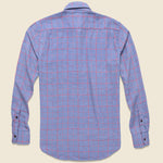 Windowpane Ventura Shirt - Blue Melange - Faherty - STAG Provisions - Tops - L/S Woven - Plaid