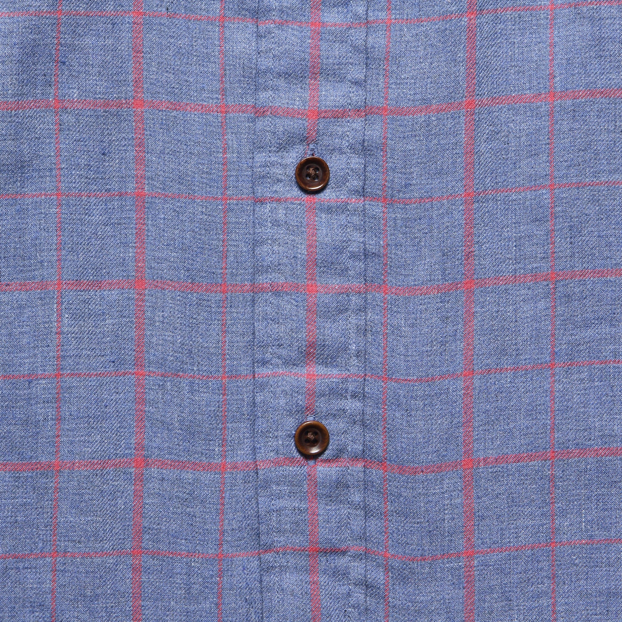 Windowpane Ventura Shirt - Blue Melange - Faherty - STAG Provisions - Tops - L/S Woven - Plaid