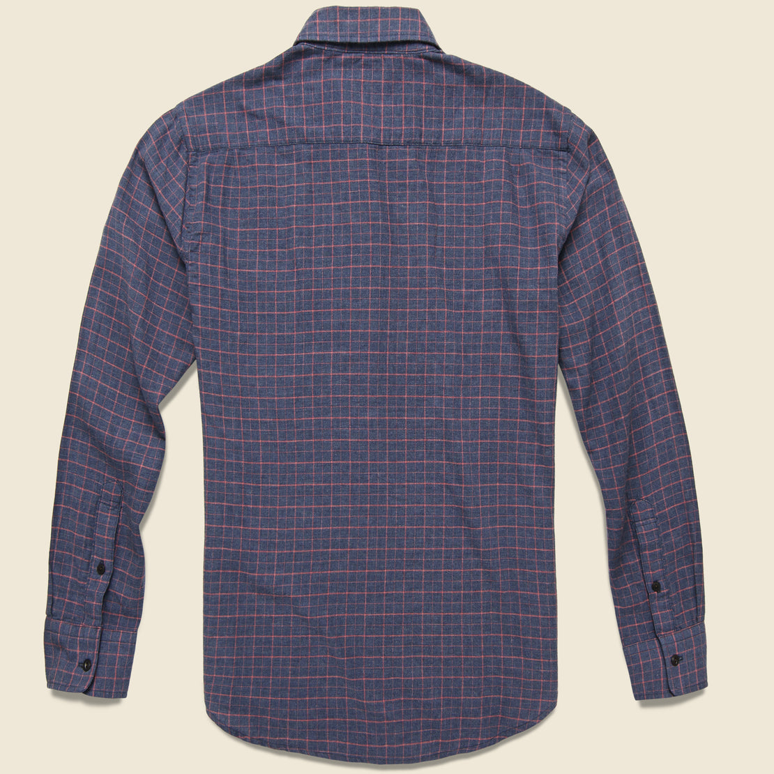 Windowpane Pacific Shirt - Charcoal/Coral - Faherty - STAG Provisions - Tops - L/S Woven - Plaid