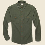 Brushed Alpine Flannel - Hunter Green - Faherty - STAG Provisions - Tops - L/S Woven - Solid