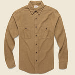 Brushed Alpine Flannel - Wheat - Faherty - STAG Provisions - Tops - L/S Woven - Solid