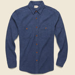Brushed Alpine Flannel - Navy - Faherty - STAG Provisions - Tops - L/S Woven - Solid