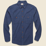 Brushed Alpine Flannel - Navy - Faherty - STAG Provisions - Tops - L/S Woven - Solid
