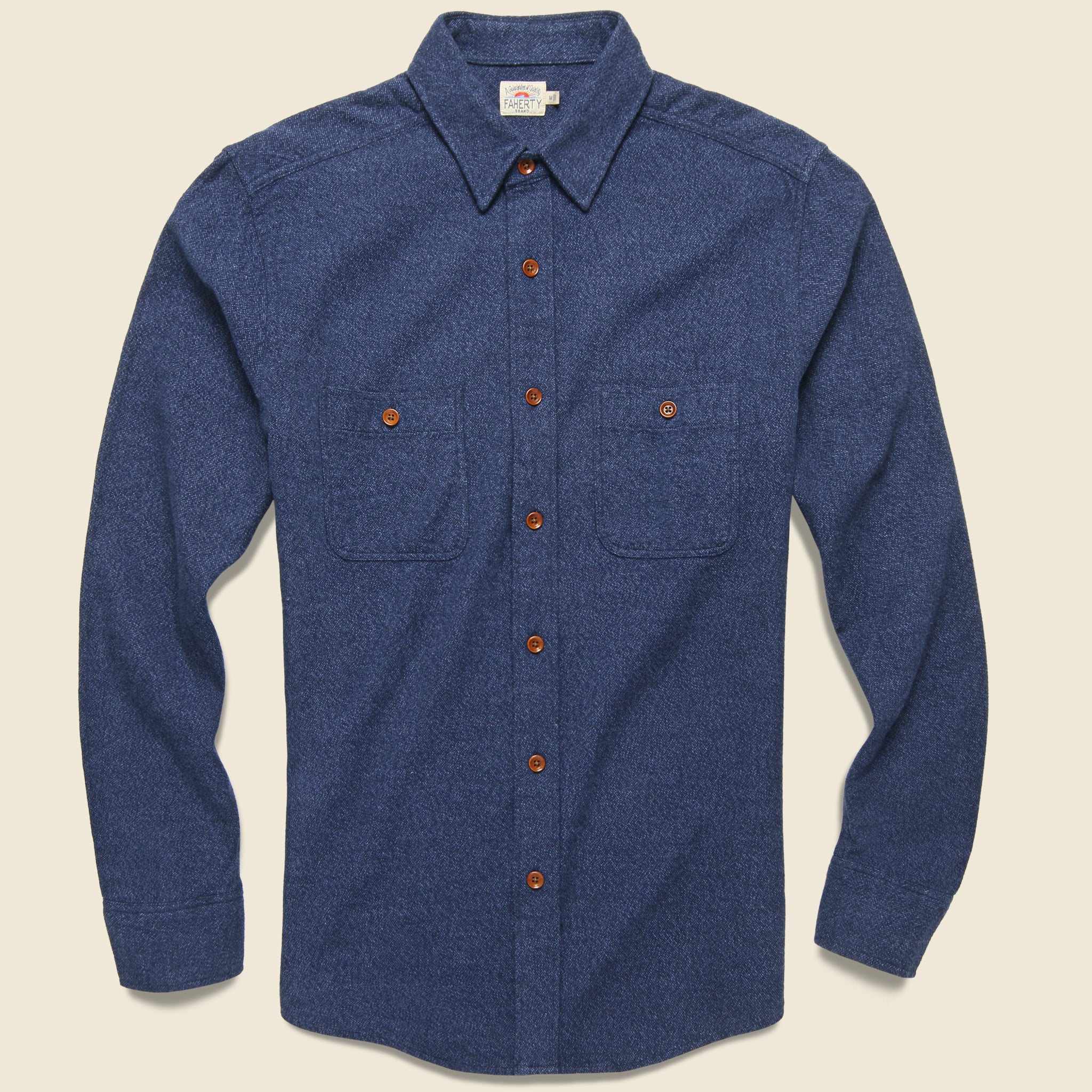 Brushed Alpine Flannel - Navy - Faherty - STAG Provisions - Tops - L/S Woven - Solid