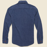 Brushed Alpine Flannel - Navy - Faherty - STAG Provisions - Tops - L/S Woven - Solid