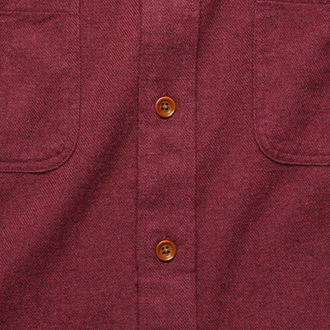 Brushed Alpine Flannel - Burgundy - Faherty - STAG Provisions - Tops - L/S Woven - Solid
