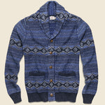 Indigo Shore Cardigan - Mixed Indigo - Faherty - STAG Provisions - Tops - Sweater