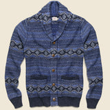 Indigo Shore Cardigan - Mixed Indigo - Faherty - STAG Provisions - Tops - Sweater