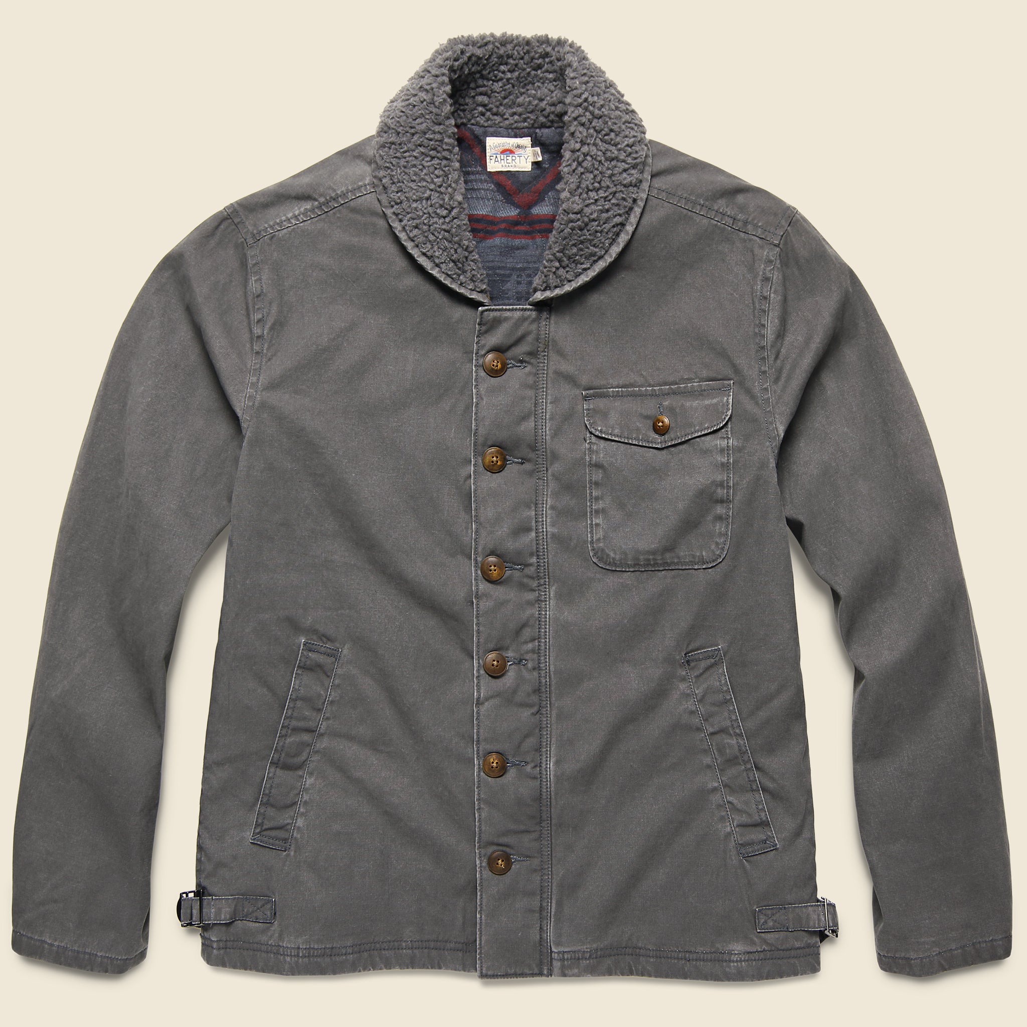 Deck Jacket - Charcoal Sulphur - Faherty - STAG Provisions - Outerwear - Coat / Jacket