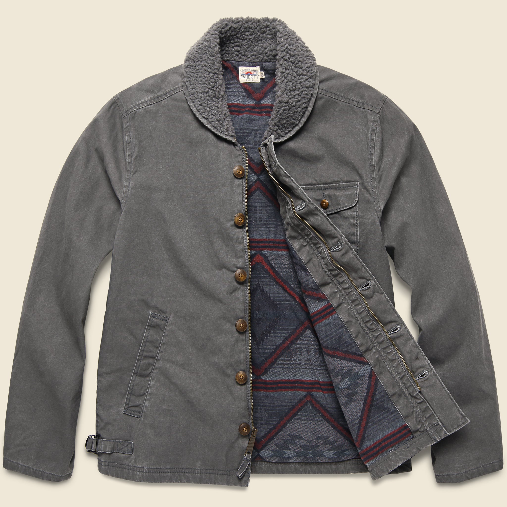 Deck Jacket - Charcoal Sulphur - Faherty - STAG Provisions - Outerwear - Coat / Jacket