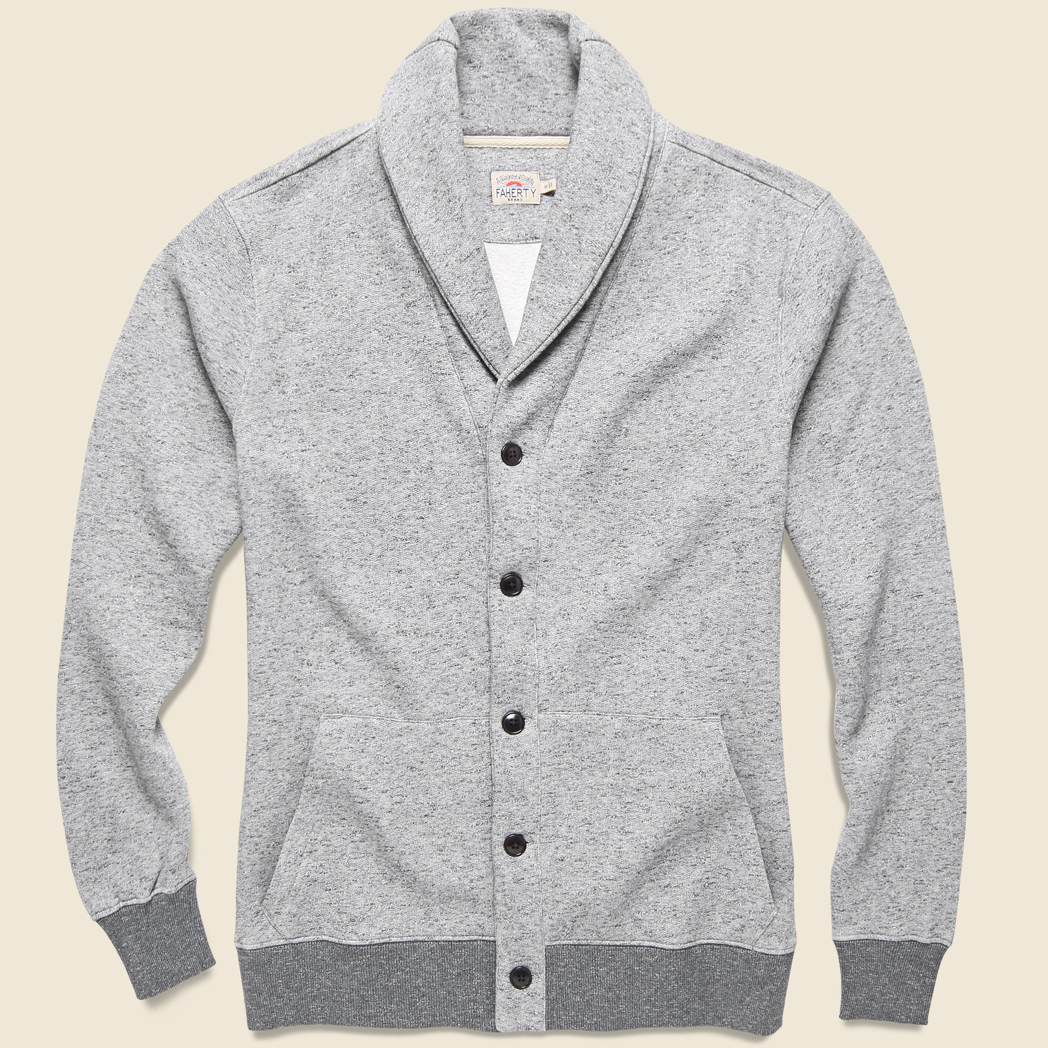 Heritage Fleece Cardigan - Heather Grey - Faherty - STAG Provisions - Tops - Fleece / Sweatshirt