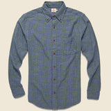 Doublecloth Pacific Shirt - Hunter Shadow Check - Faherty - STAG Provisions - Tops - L/S Woven - Plaid