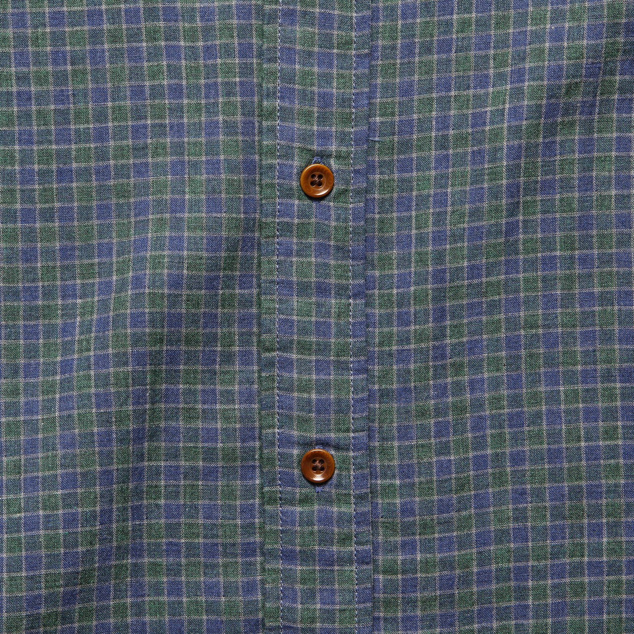Doublecloth Pacific Shirt - Hunter Shadow Check - Faherty - STAG Provisions - Tops - L/S Woven - Plaid