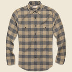 Brushed Alpine Flannel - Sand Charcoal Buffalo - Faherty - STAG Provisions - Tops - L/S Woven - Plaid