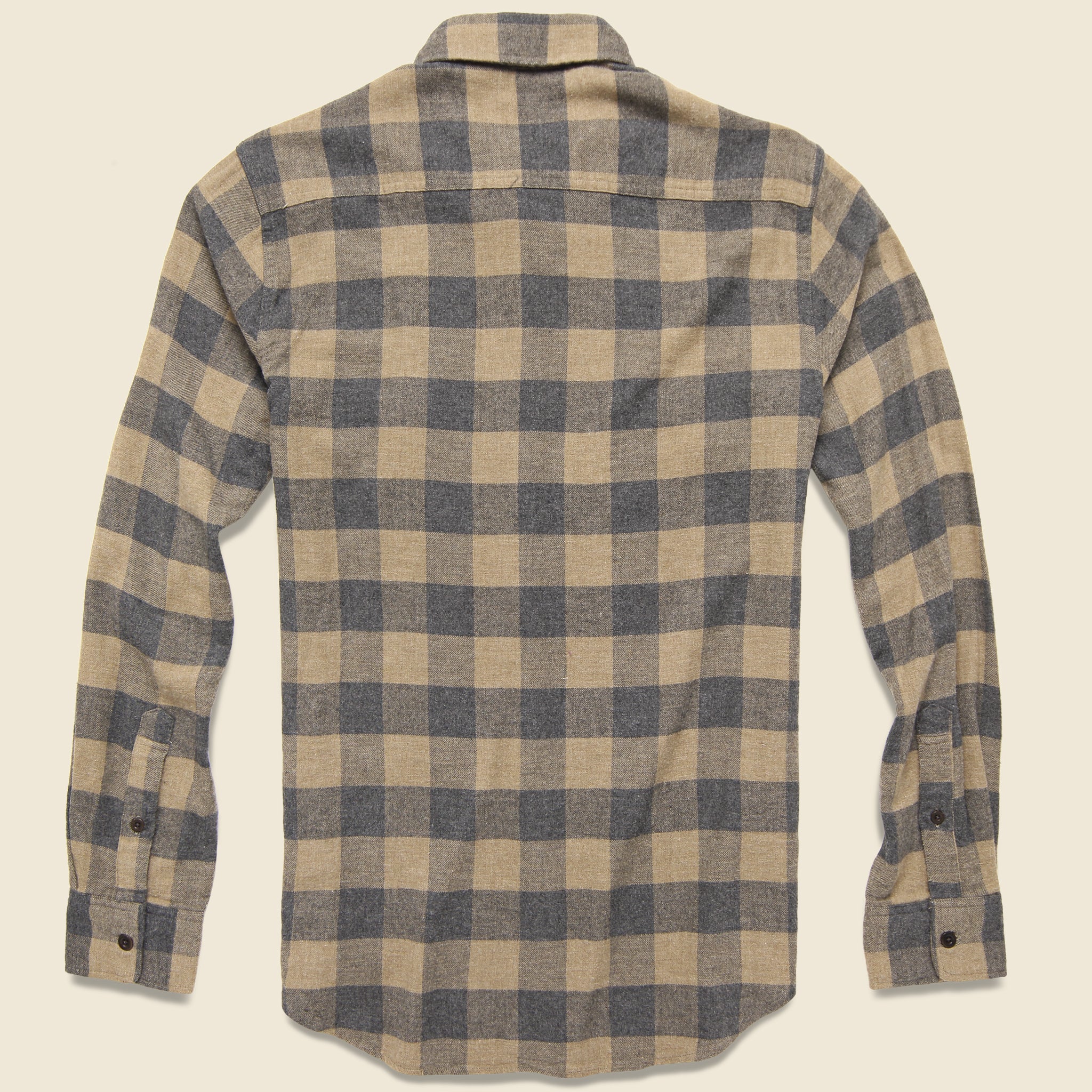 
                          Brushed Alpine Flannel - Sand Charcoal Buffalo - Faherty - STAG Provisions - Tops - L/S Woven - Plaid
                        