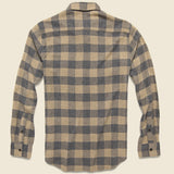 Brushed Alpine Flannel - Sand Charcoal Buffalo - Faherty - STAG Provisions - Tops - L/S Woven - Plaid