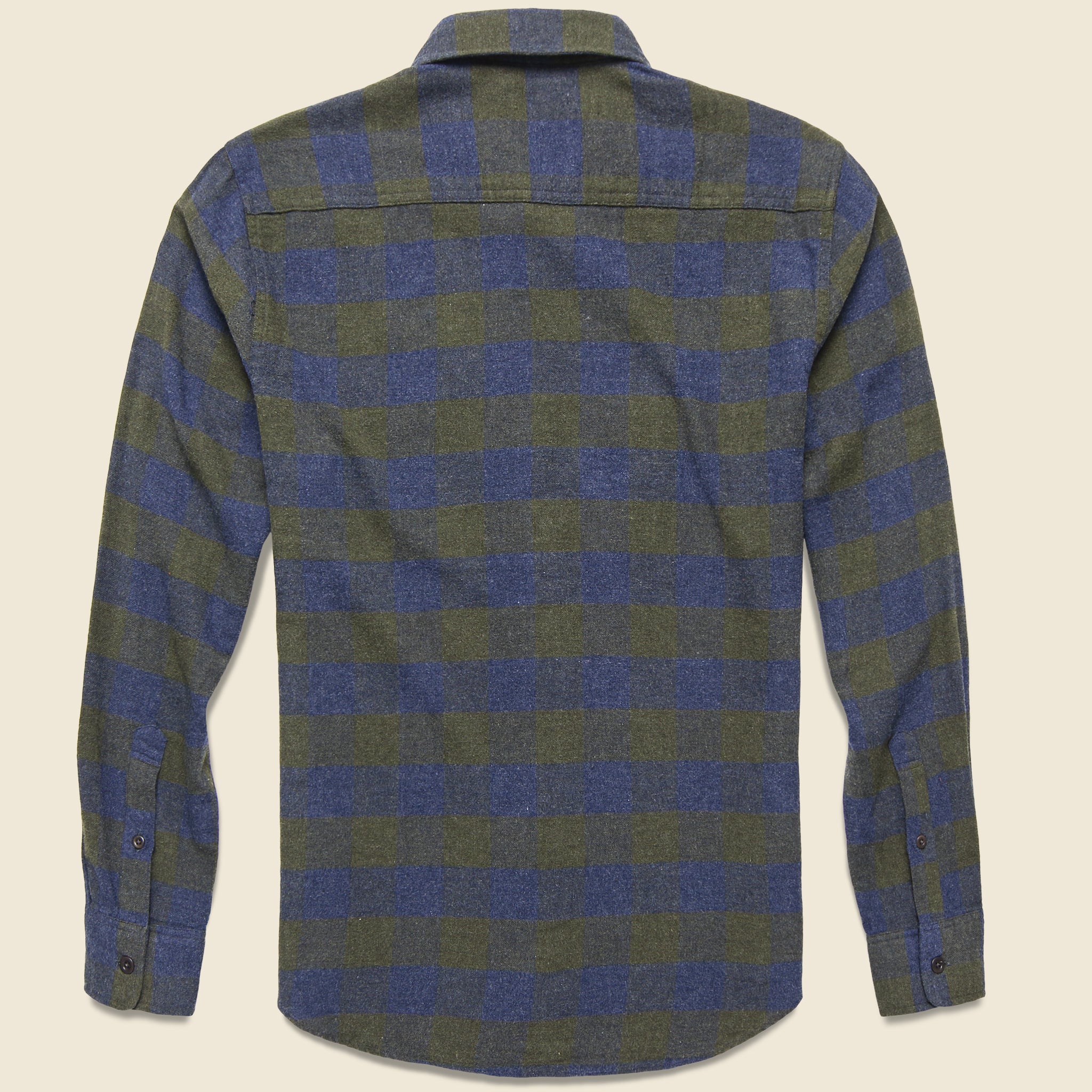 Brushed Alpine Flannel - Navy/Olive Buffalo - Faherty - STAG Provisions - Tops - L/S Woven - Plaid