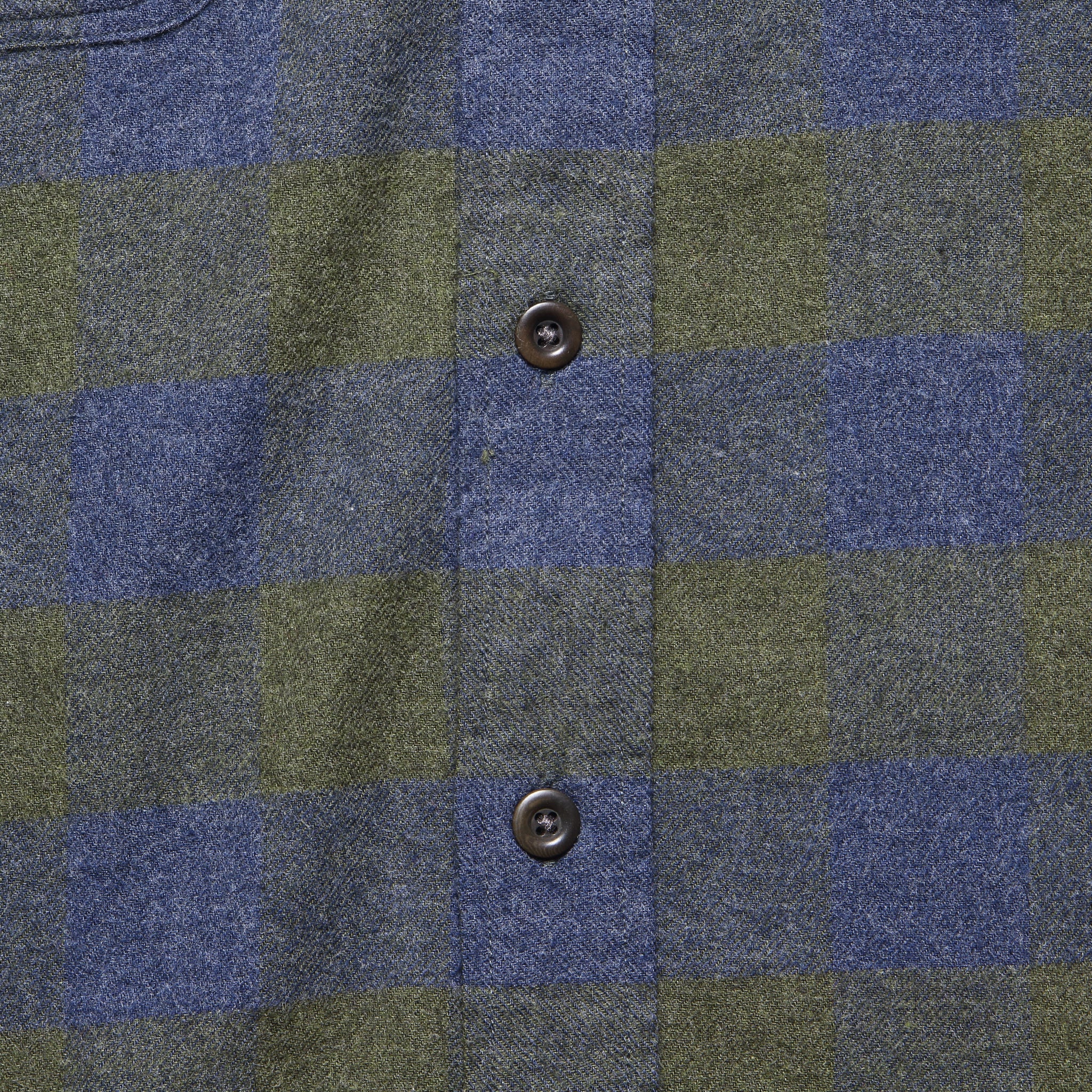 Brushed Alpine Flannel - Navy/Olive Buffalo - Faherty - STAG Provisions - Tops - L/S Woven - Plaid
