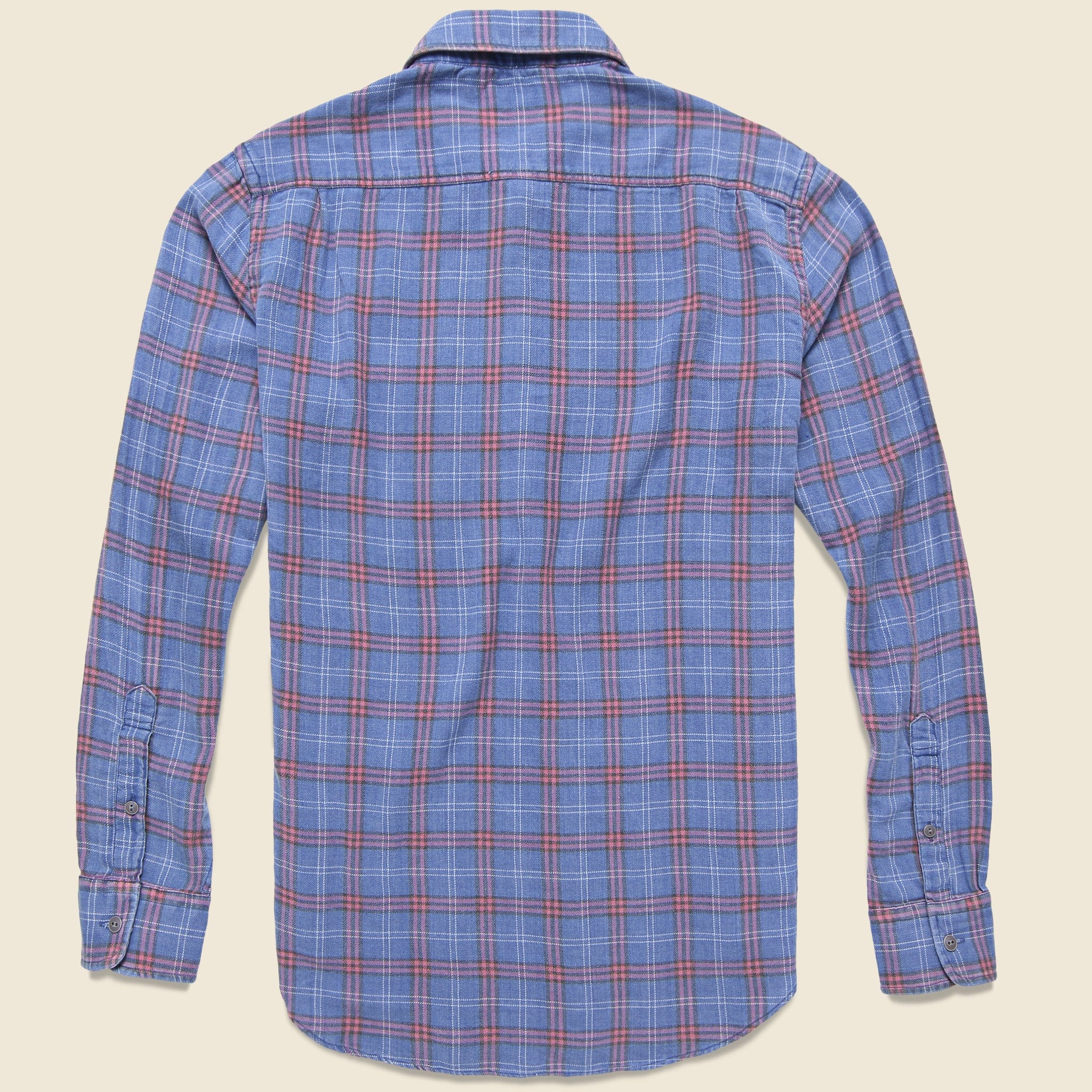 Seaview Shirt - Indigo Blue Melange - Faherty - STAG Provisions - Tops - L/S Woven - Plaid