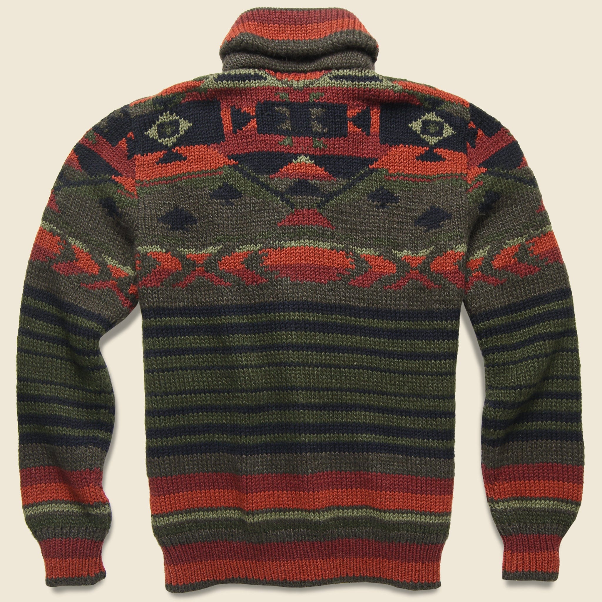 Winter Woods Cardigan - Green/Brown/Orange - Faherty - STAG Provisions - Tops - Sweater