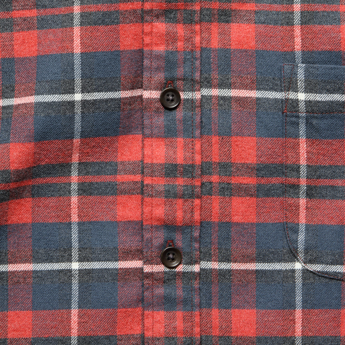 Stretch Seaview Shirt - Red/Charcoal/Grey