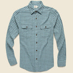 Doublecloth Belmar Shirt - Teal Buffalo Check - Faherty - STAG Provisions - Tops - L/S Woven - Plaid