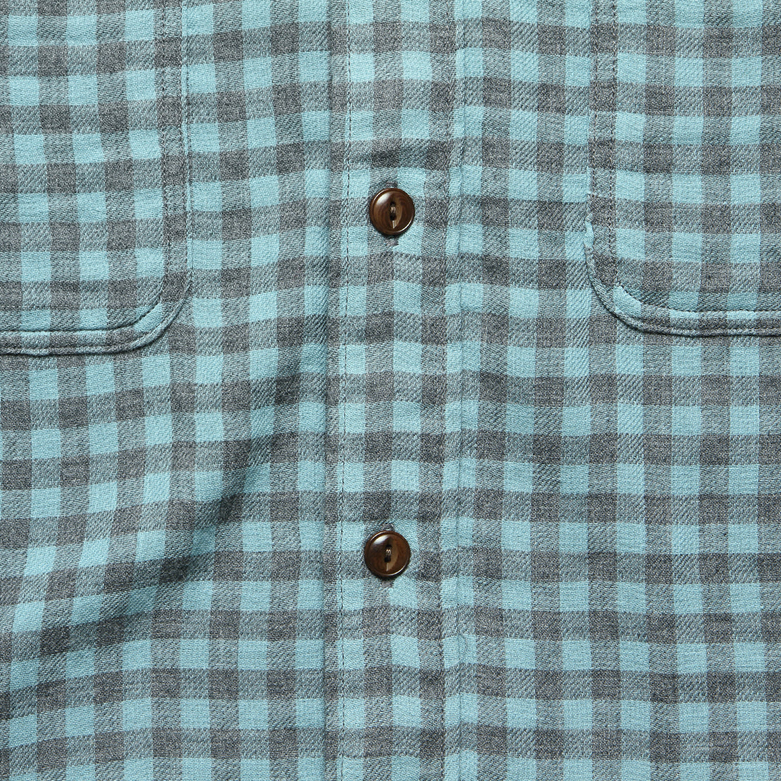 Doublecloth Belmar Shirt - Teal Buffalo Check - Faherty - STAG Provisions - Tops - L/S Woven - Plaid