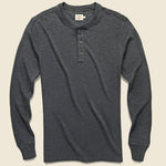 Slub Cotton Henley - Washed Black - Faherty - STAG Provisions - Tops - L/S Knit