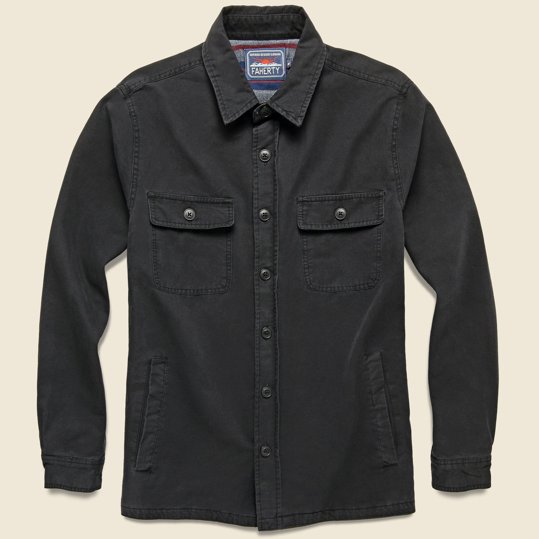 Stretch Blanket Lined CPO Jacket - Washed Black - Faherty - STAG Provisions - Outerwear - Coat / Jacket