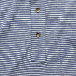 Luxe Heather Polo - Navy Cream Stripe - Faherty - STAG Provisions - Tops - L/S Knit