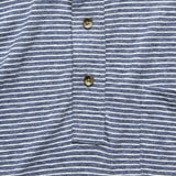Luxe Heather Polo - Navy Cream Stripe - Faherty - STAG Provisions - Tops - L/S Knit