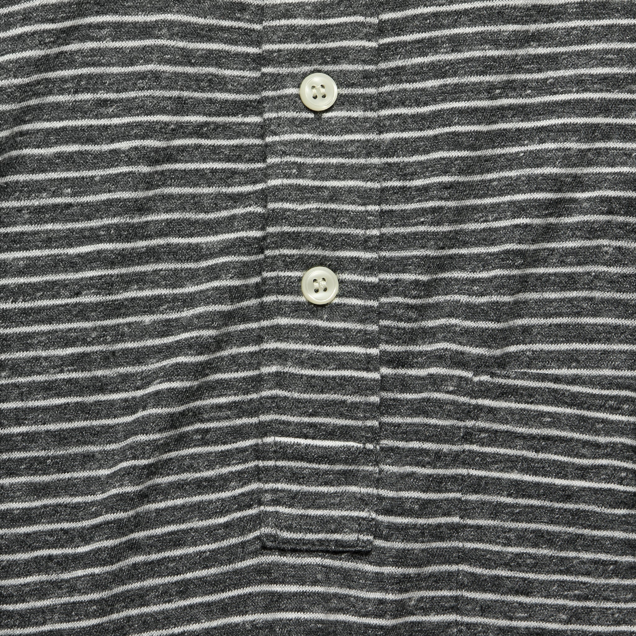 Luxe Heather Polo - Charcoal Grey Stripe - Faherty - STAG Provisions - Tops - L/S Knit