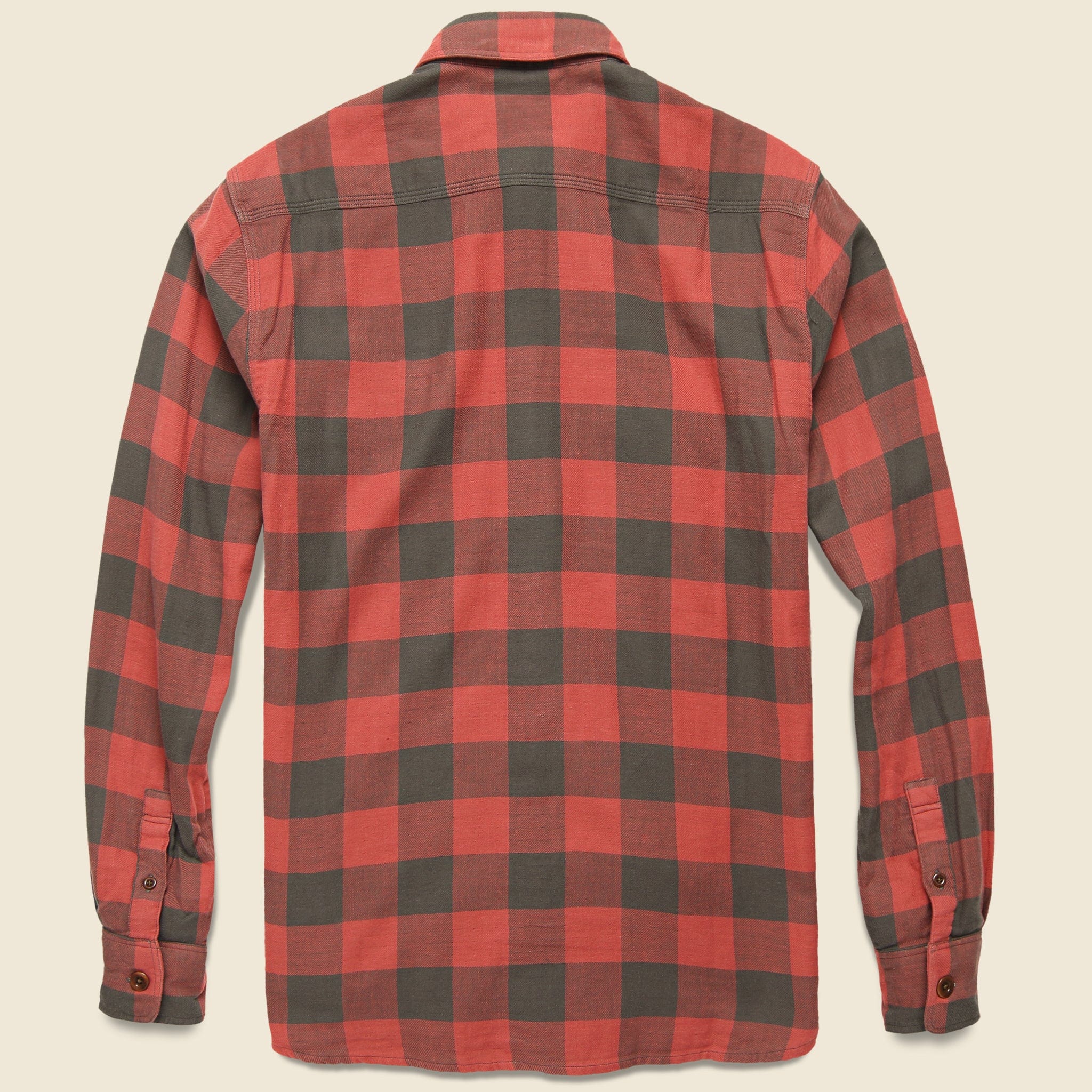 
                          The Buffalo Workshirt - Vintage Red Charcoal - Faherty - STAG Provisions - Tops - L/S Woven - Plaid
                        