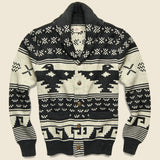 Eagle Intarsia Cardigan - Black/Natural - Faherty - STAG Provisions - Tops - Sweater