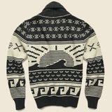 Eagle Intarsia Cardigan - Black/Natural - Faherty - STAG Provisions - Tops - Sweater