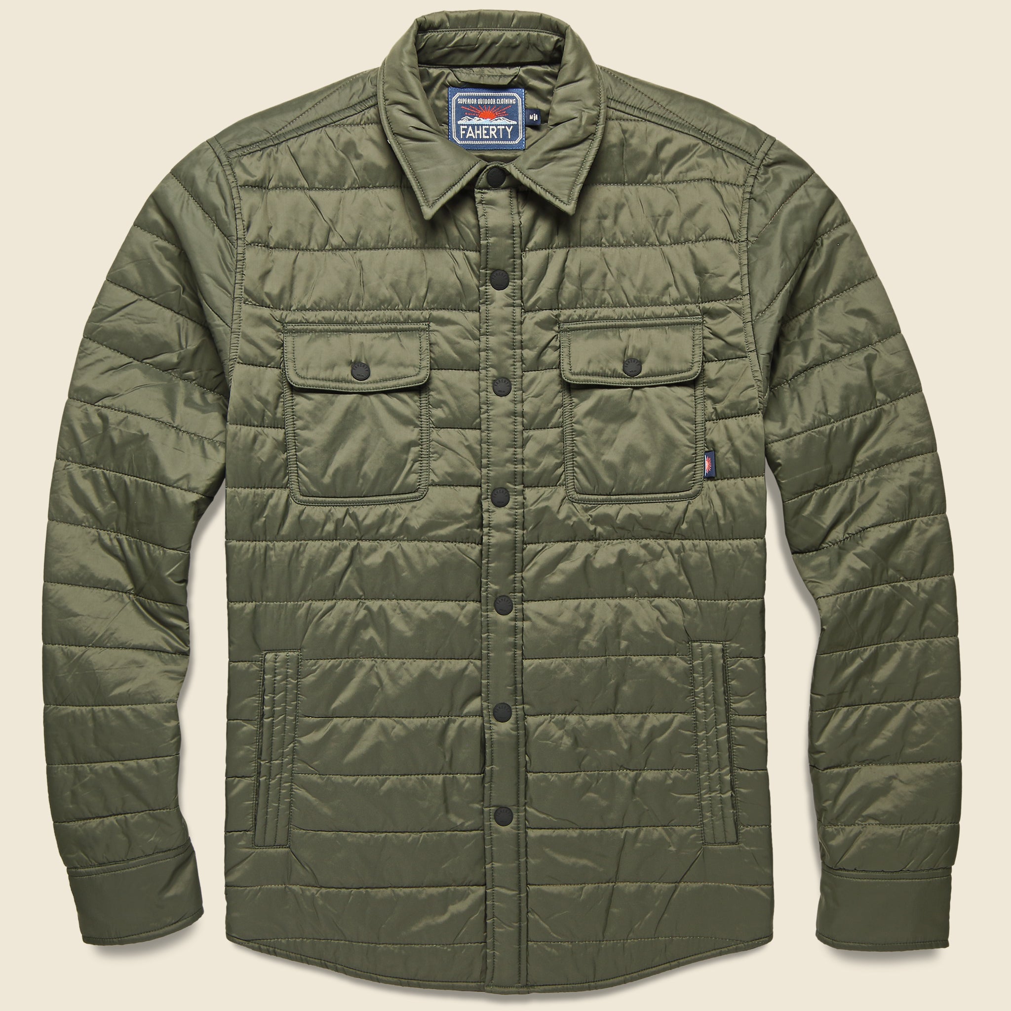 Atmosphere Shirt Jacket - Olive - Faherty - STAG Provisions - Outerwear - Shirt Jacket