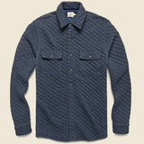 Quilted Belmar CPO Shirt Jacket - Dark Navy Heather - Faherty - STAG Provisions - Outerwear - Shirt Jacket