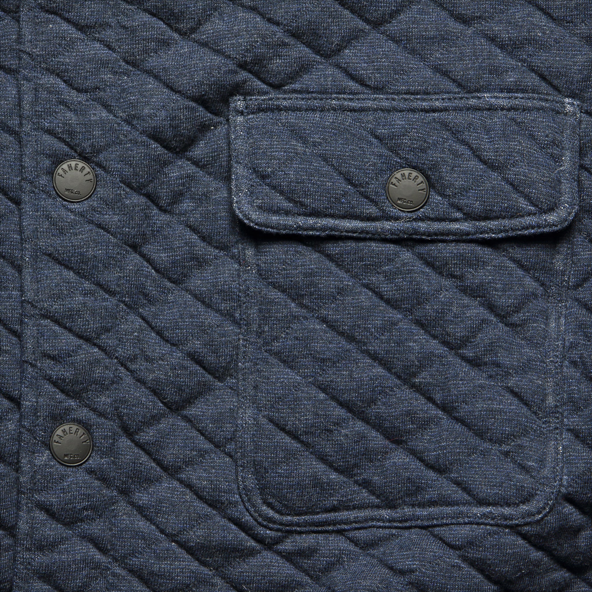 
                          Quilted Belmar CPO Shirt Jacket - Dark Navy Heather - Faherty - STAG Provisions - Outerwear - Shirt Jacket
                        