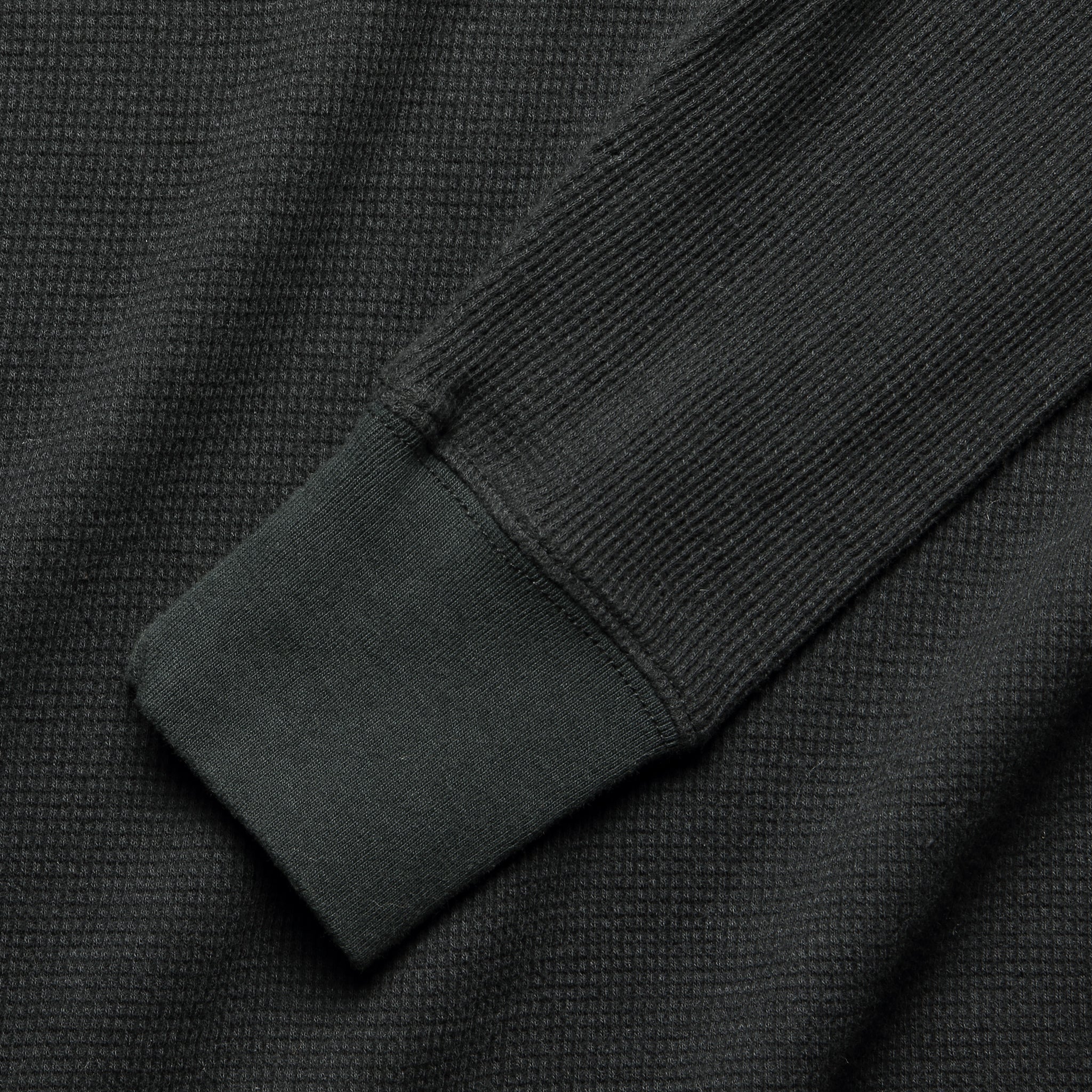 Essential Waffle Crewneck - Black - Faherty - STAG Provisions - Tops - L/S Knit