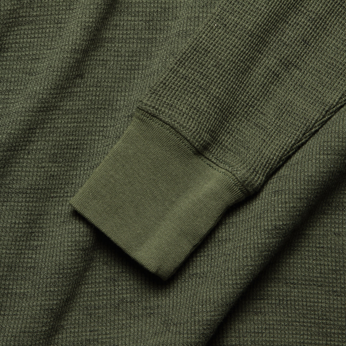 Essential Waffle Crewneck - Olive - Faherty - STAG Provisions - Tops - L/S Knit