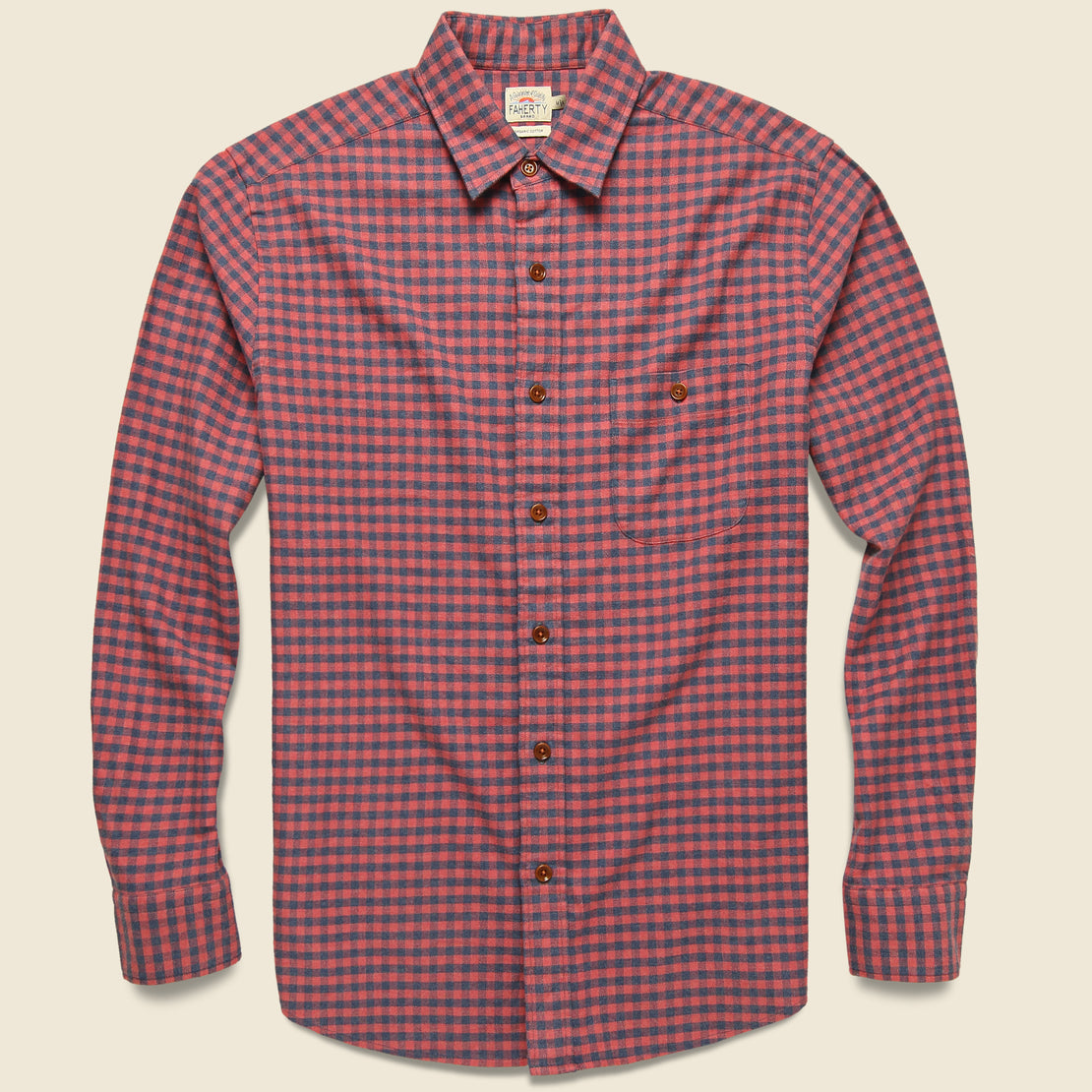 Faherty Stretch Seaview Flannel - Blue Rose Gingham