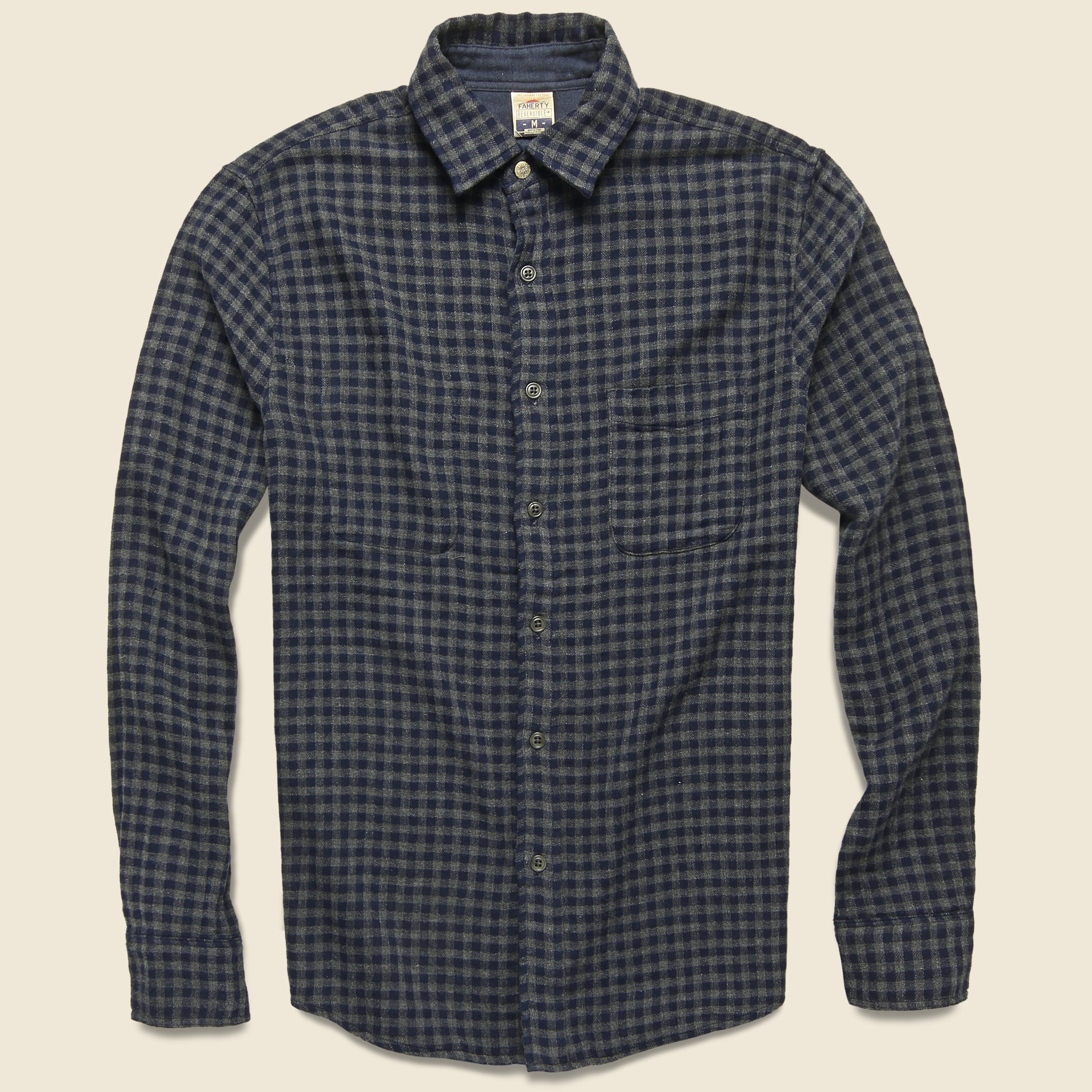 
                          Belmar Workshirt - Charcoal Navy Check - Faherty - STAG Provisions - Tops - L/S Woven - Plaid
                        