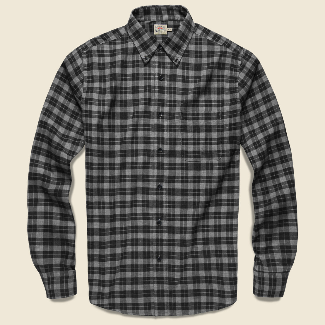 Faherty Everyday Shirt - Grey Charcoal Gingham