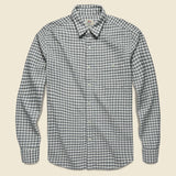 Stretch Seaview Flannel - Cream Charcoal Gingham - Faherty - STAG Provisions - Tops - L/S Woven - Plaid