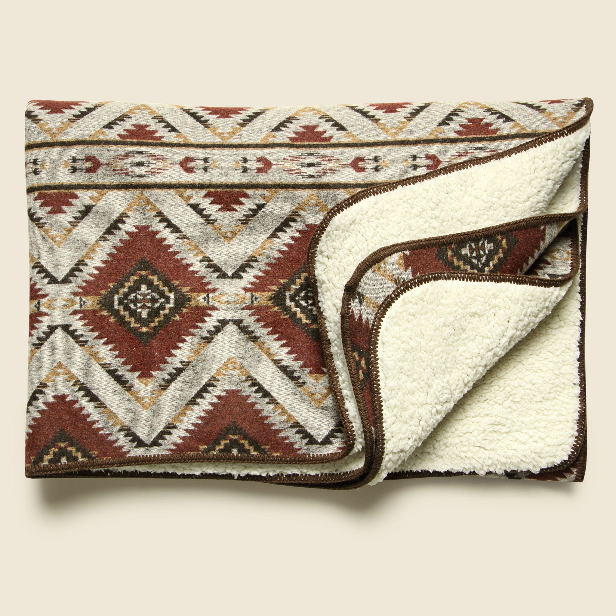 Sierra Sherpa Blanket - Hill Country Brown - Faherty - STAG Provisions - Gift - Blankets