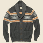 Shawl Collar Cardigan - Charcoal Eyegazer - Faherty - STAG Provisions - Tops - Sweater